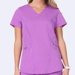 Women's Ava Therese Scrub Set (top and bottom) in power purple